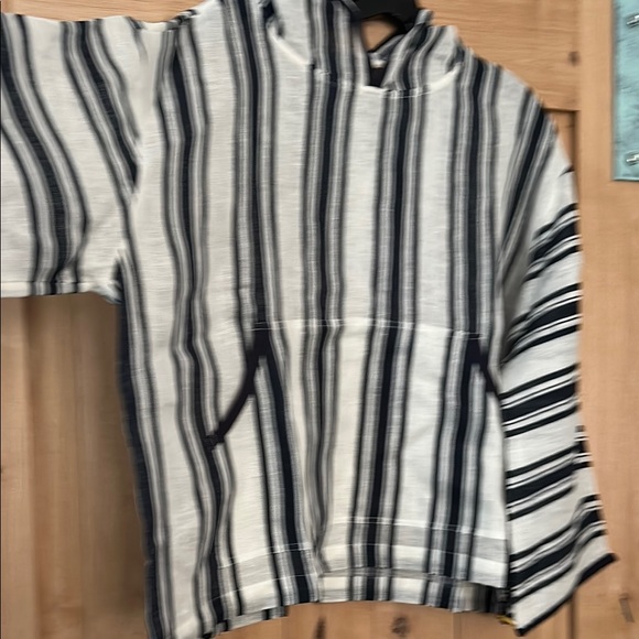 NEW Tory Burch Awning Stripe Linen Hoodie  – Size XS - Picture 11 of 12